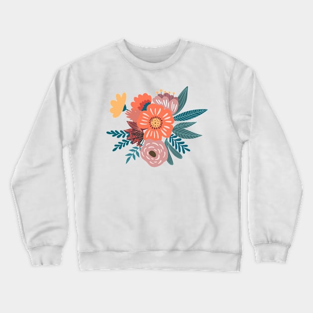 Boho Flowers Crewneck Sweatshirt by Milibella